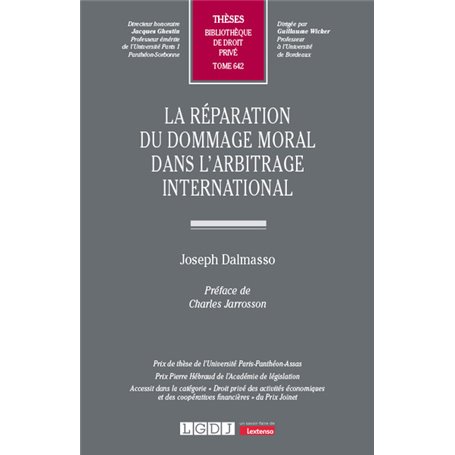 La réparation du dommage moral dans l'arbitrage international