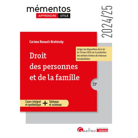 Droit des personnes et de la famille