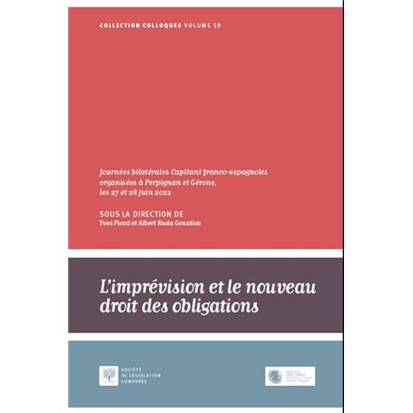 L'imprévision et le nouveau droit des obligations