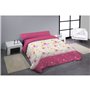 Parure de couette Hosteline BAILA Rose Lit 1 persone 2 Pièces