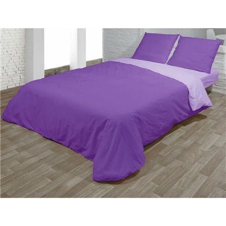 Parure de couette Hosteline VEGAS Mauve Lit 1 persone 2 Pièces