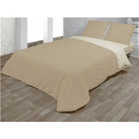 Parure de couette Hosteline VEGAS Beige Lit ½ persones 3 Pièces