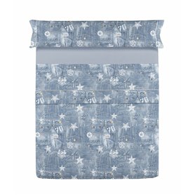 Jeu de draps Lois TEJANO Bleu Lit king size