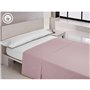 Drap Happy Home LISOS COTTON Mauve Lit 1 persone