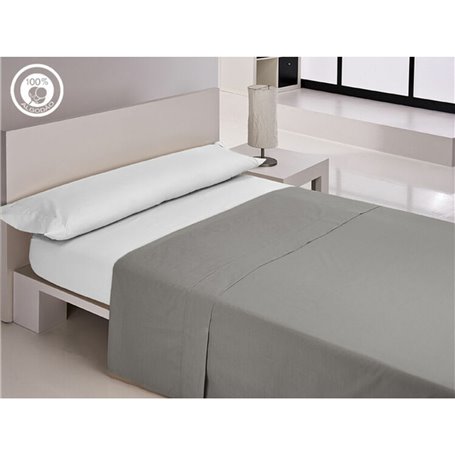 Drap Happy Home LISOS COTTON Gris Gran lit 2 persones