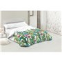 Parure de couette Hosteline CACTUS Blanc Gran lit 2 persones 3 Pièces