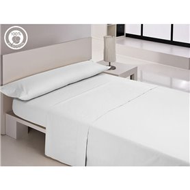 Jeu de draps Hosteline IRIS PREMIUM Blanc Lit 1 persone