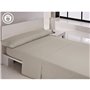 Jeu de draps Hosteline IRIS PREMIUM Gris perlé Lit 1 persone