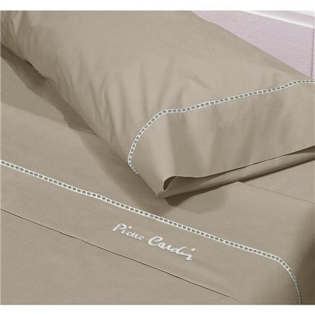 Jeu de draps Pierre Cardin ARCADIA Marron Lit ½ persones