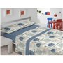 Jeu de draps Pierre Cardin CALIFORNIA Bleu Lit 1 persone