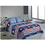 Couvre-lit Hosteline USA Bleu Lit king size (3 Pièces)