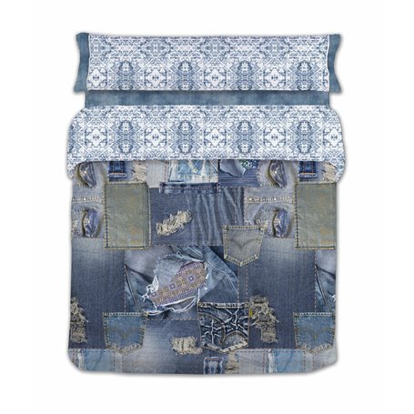 Housse de Couette Lois GENOVA P. Bleu 144 Fils 240 x 230 cm