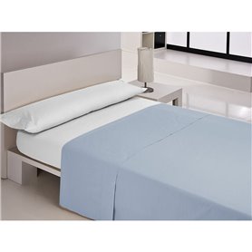 Drap Happy Home MIX COLORS Bleu Gran lit 2 persones