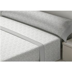 Jeu de draps D'Or LAVANDA Gris Lit king size Franela