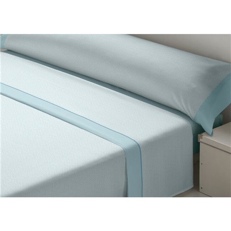 Jeu de draps D'Or JAZMIN Bleu Lit 1 persone Franela