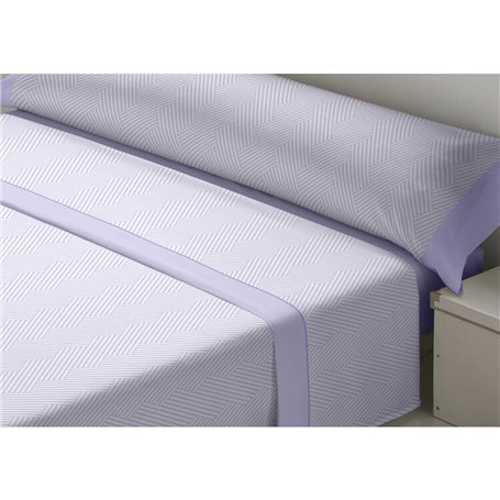 Jeu de draps D'Or VARTO Mauve Lit ½ persones Franela