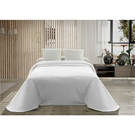 Couvre-lit Hosteline PALMA Blanc Lit king size