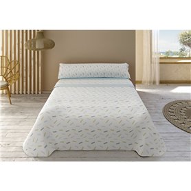 Jeu de draps Libela PEDRO Bleu Gran lit 2 persones