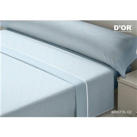 Jeu de draps D'Or BRISTOL Bleu Lit de 120 Franela