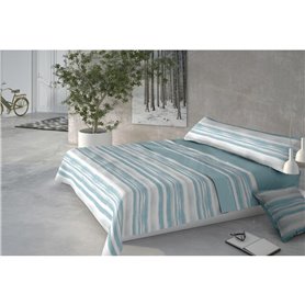 Jeu de draps Pierre Cardin CORALINA MEDITERRANEO Bleu Gran lit 2 persones