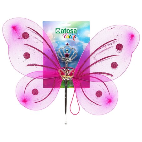 Ailes de Fée 41 x 49 cm Fuchsia Violet Multicouleur Fantaisie