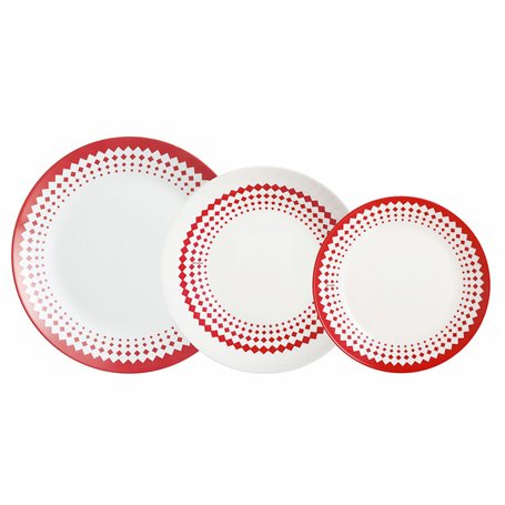 Assietes Arcopal 5753400 Rouge Blanc Multicouleur verre 18 Pièces