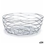 Coupe à fruits Argenté Métal 27 x 11 x 27 cm (24 Unités)