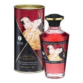 Huile chaude Fraise Shunga (100 ml)