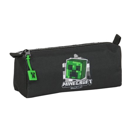 Trousse d'écolier Minecraft Noir Vert Gris 21 x 8 x 7 cm