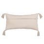 Coussin Coton Noir Beige 30 x 60 cm