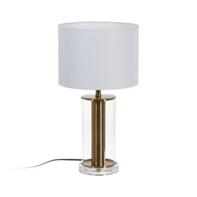 Lampe de bureau Blanc Doré Verre Fer 40 W 28 x 28 x 51 cm