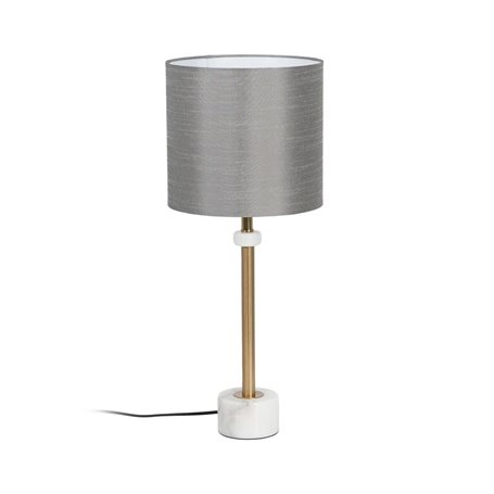 Lampe de bureau Blanc Gris Doré Marbre Fer 40 W 25 x 25 x 61 cm