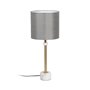 Lampe de bureau Blanc Gris Doré Marbre Fer 40 W 25 x 25 x 61 cm