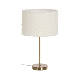 Lampe de bureau Blanc Doré Métal Tissu 60 W 220-240 V 30 x 30 x 51 cm