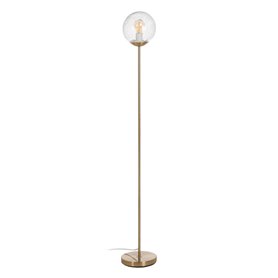 Lampadaire Doré Métal Verre 60 W 220-240 V 20 x 20 x 140 cm