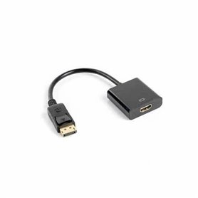 Adaptateur DisplayPort vers HDMI Lanberg AD-0009-BK Noir 10 cm
