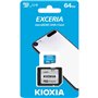 Carte Mémoire Micro SD avec Adaptateur Kioxia Exceria UHS-I Cours 10 Bleu 64 GB