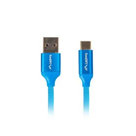 Câble USB A vers USB C Lanberg CA-USBO-22CU-0018-BL Quick Charge 3.0 Bleu 1