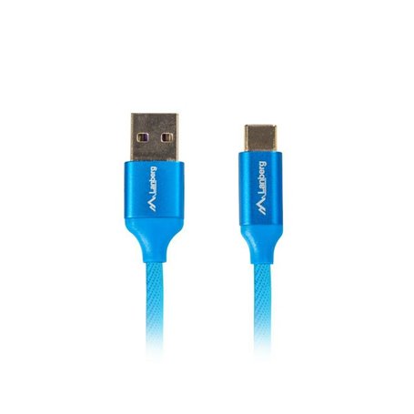 Câble USB A vers USB C Lanberg CA-USBO-22CU-0018-BL Quick Charge 3.0 Bleu 1