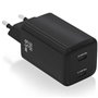 Chargeur mural Aisens ASCH-65W2P040-BK Noir 65 W (1 Unité)