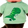 Peluche Monchhichi Dinosaure - BANDAI - 20 cm - Douce peluche