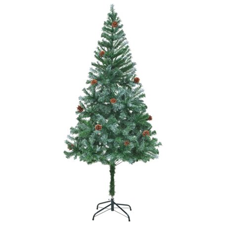 vidaXL Arbre de Noël artificiel avec pommes de pin 180 cm