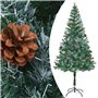 vidaXL Arbre de Noël artificiel avec pommes de pin 180 cm