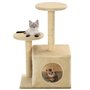 vidaXL Arbre à chat avec griffoir en sisal 60 cm Beige