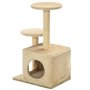 vidaXL Arbre à chat avec griffoir en sisal 60 cm Beige 