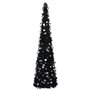 vidaXL Sapin de Noël artificiel escamotable noir 150 cm PET