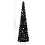 vidaXL Sapin de Noël artificiel escamotable noir 150 cm PET