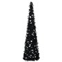 vidaXL Sapin de Noël artificiel escamotable noir 180 cm PET