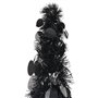 vidaXL Sapin de Noël artificiel escamotable noir 180 cm PET