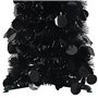 vidaXL Sapin de Noël artificiel escamotable noir 180 cm PET